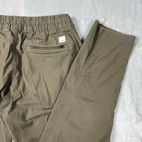 Vuori Pants Women XS Green Ripstop Raw Hem Elastic Waist Hike Organic Drawstring - Picture 2 of 12